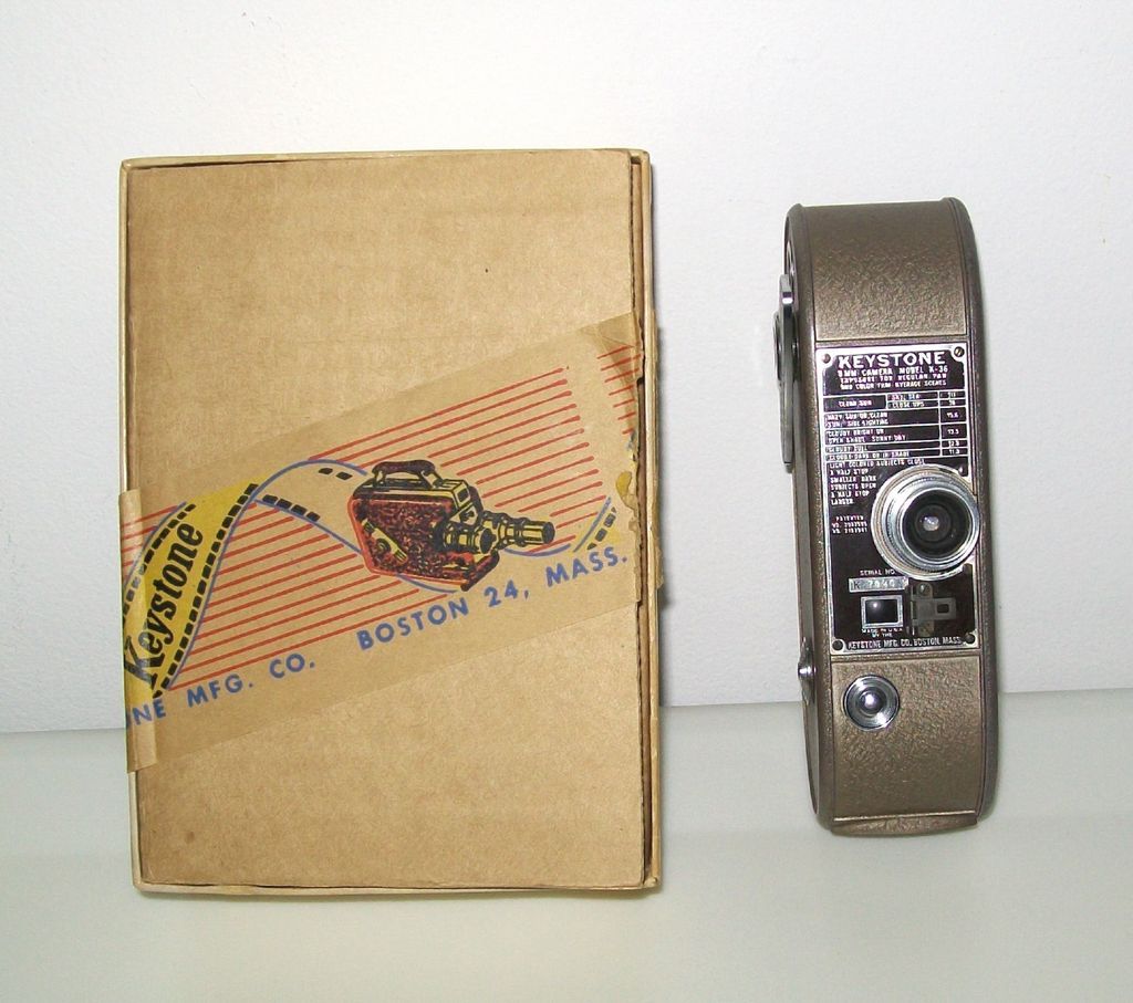 Vintage Keystone Model K-36 8mm Movie Camera with Original Box Vintage Keystone Model K-36 8mm Movie Camera with Original Box