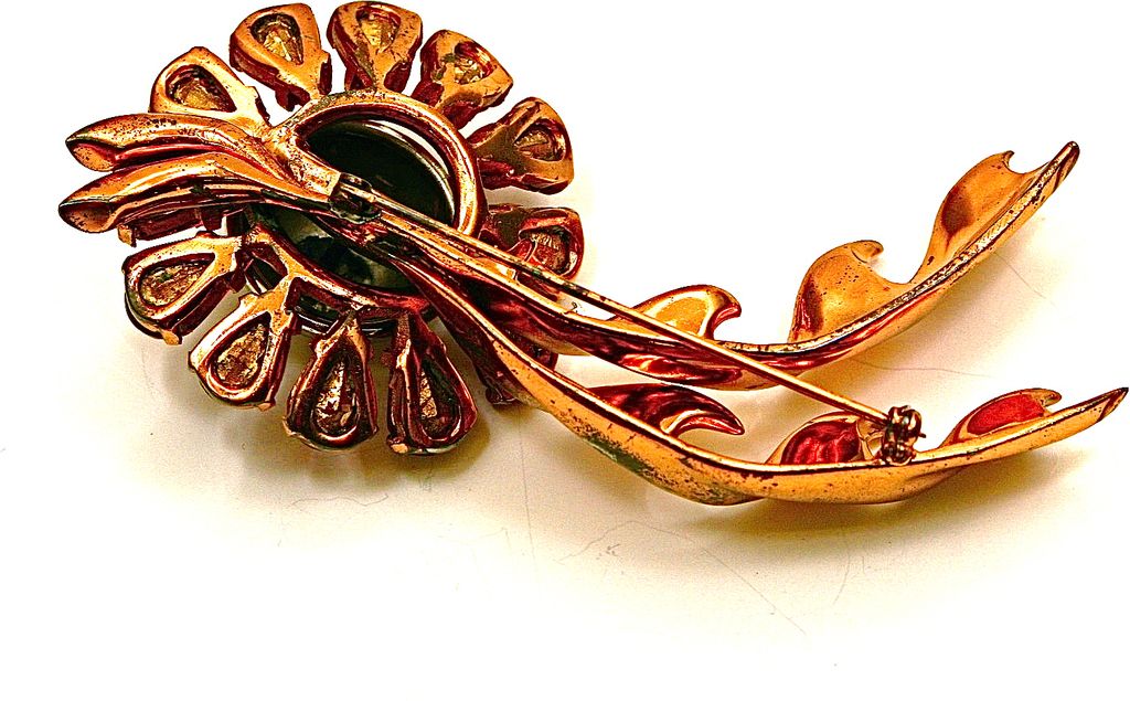 FRED A. BLOCK Designer Signed Stunning Sterling with a Red Gold Vermeil Brooch FRED A. BLOCK Designer Signed Stunning Sterling with a Red Gold Vermeil Brooch