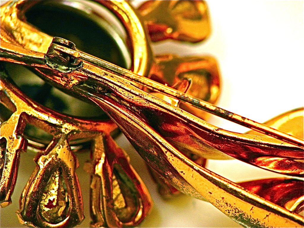 FRED A. BLOCK Designer Signed Stunning Sterling with a Red Gold Vermeil Brooch FRED A. BLOCK Designer Signed Stunning Sterling with a Red Gold Vermeil Brooch
