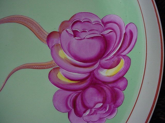 H&Co Heinrich German Porcelain Handpainted Butterfly Insect Charger H&Co Heinrich German Porcelain Handpainted Butterfly Insect Charger
