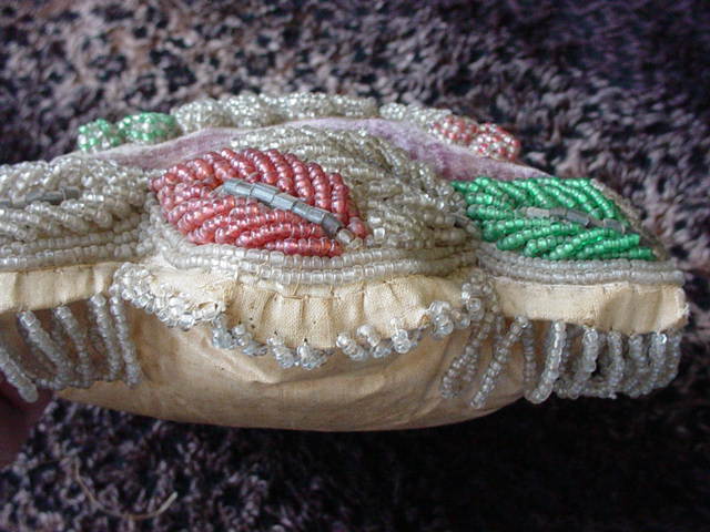 Native American Iroquois Beaded Whimsical Pin Cushion w/bird Native American Iroquois Beaded Whimsical Pin Cushion w/bird