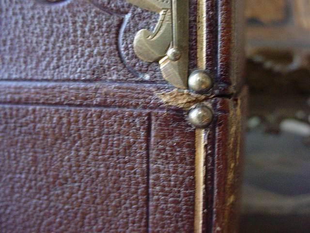 Antique Leather & Brass Perfume Scent Decanter Case Tantalus Antique Leather & Brass Perfume Scent Decanter Case Tantalus