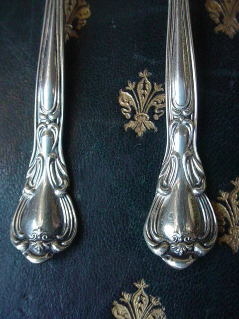 Pair Birks Sterling Silver Chantilly demitasse spoons Pair Birks Sterling Silver Chantilly demitasse spoons