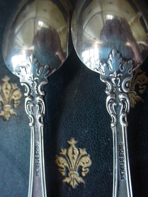 Pair Birks Sterling Silver Chantilly demitasse spoons Pair Birks Sterling Silver Chantilly demitasse spoons