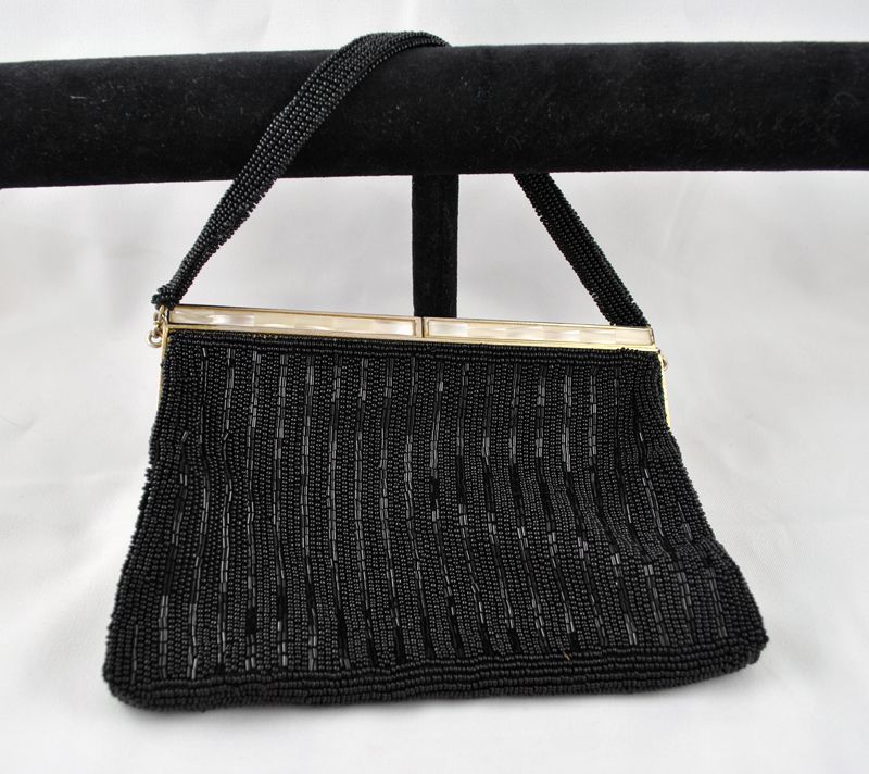 1950 1950s Vintage Designer Hand BeadedJ osef Made in Japan Bag J 1950 1950s Vintage Designer Hand BeadedJ osef Made in Japan Bag J