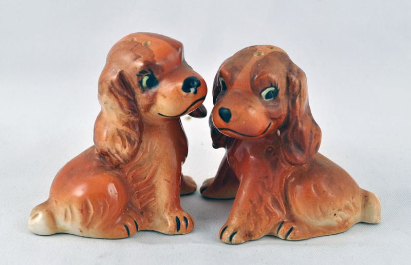 FREE SHIPPING 1960's 1960s Pair of Cocker Spaniel Puppies Puppy Dog Salt and Pepper Shakers Vintage Modern Home Decor FREE SHIPPING 1960's 1960s Pair of Cocker Spaniel Puppies Puppy Dog Salt and Pepper Shakers Vintage Modern Home Decor