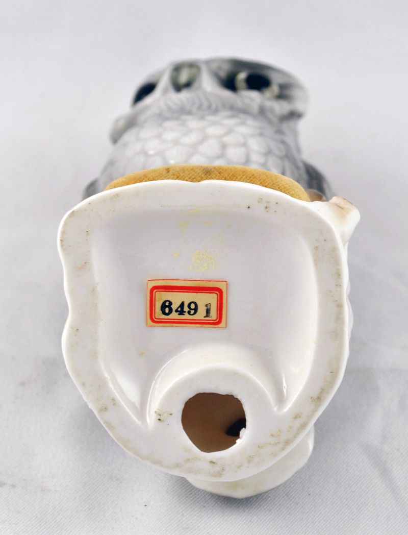 FREE SHIPPING 1940's 1940s Porcelain Grey Perched Owl Pin Cushion Sewing Accessory FREE SHIPPING 1940's 1940s Porcelain Grey Perched Owl Pin Cushion Sewing Accessory