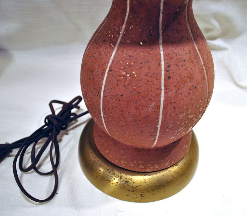 FREE SHIPPING 1960's 1960s Mid Century Modern Coral Colored Tall Abstract Pottery Table Lamp Home Decor FREE SHIPPING 1960's 1960s Mid Century Modern Coral Colored Tall Abstract Pottery Table Lamp Home Decor