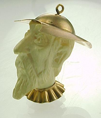 Don Quixote 8K Gold & Bone, Circa 1800's Don Quixote 8K Gold & Bone, Circa 1800's