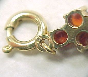 Vintage European 9k Gold GARNET Set, Bracelet & Necklace Vintage European 9k Gold GARNET Set, Bracelet & Necklace