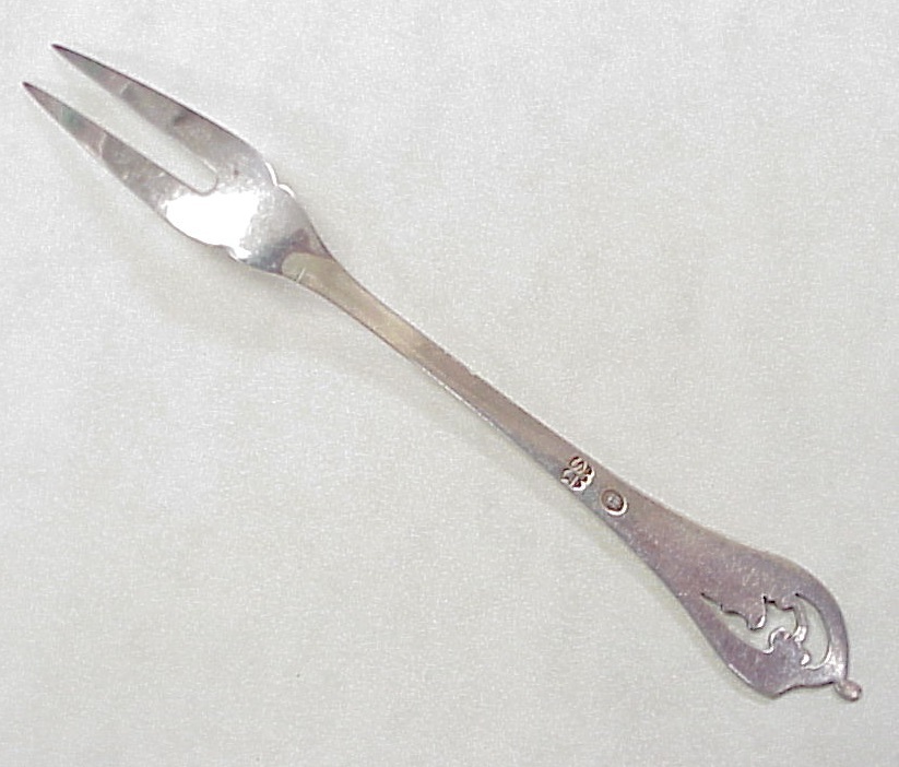 Sterling Silver Two Prong Serving Fork DENMARK from arnoldjewelers on