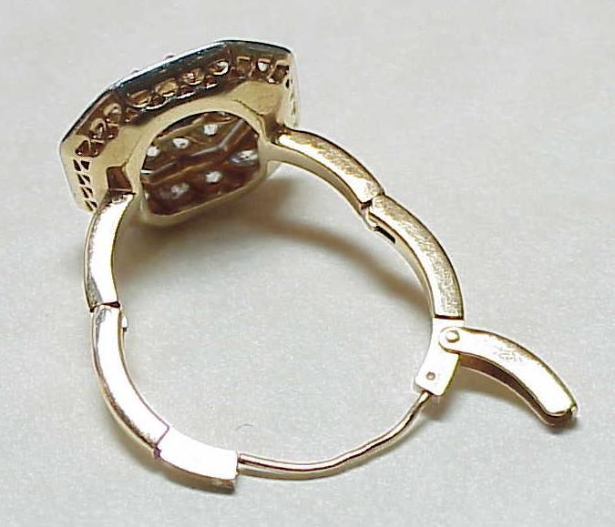 Vintage Sapphire & Mine Cut Diamond Ring 1930's Arthritic Shank from