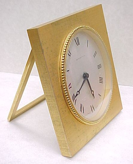 Vintage Tiffany & Co Brass Alarm Clock, Manual Wind from arnoldjewelers