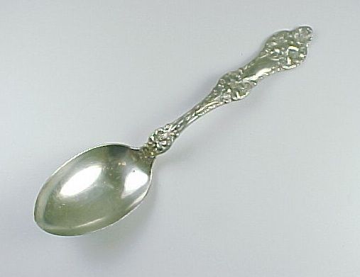 Alvin Sterling Silver OLD Orange Blossom 1905 Large Serving Spoon Mono L Alvin Sterling Silver OLD Orange Blossom 1905 Large Serving Spoon Mono L