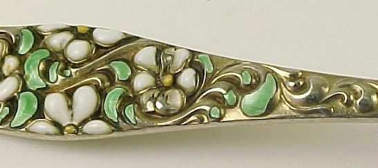 Colorful Enameled Sterling Silver Spoon RARE Dominick & Haff Colorful Enameled Sterling Silver Spoon RARE Dominick & Haff