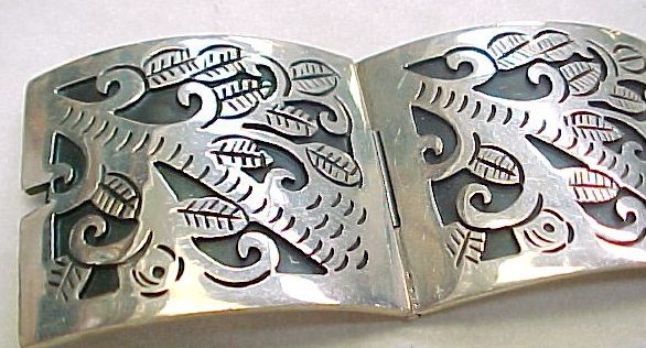 Vintage WIDE Sterling Silver Bracelet Etched ORGANIC Tree Motif Vintage WIDE Sterling Silver Bracelet Etched ORGANIC Tree Motif