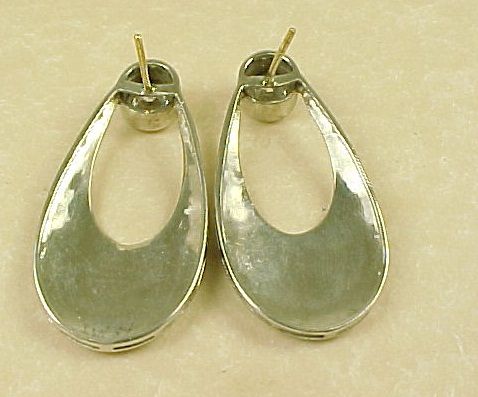 LARGE Drop Earrings 4 CTW Faux Diamond & Sterling Silver LARGE Drop Earrings 4 CTW Faux Diamond & Sterling Silver