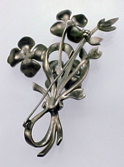 Sterling Marcasite Cultured Pearl Floral Brooch Louis Stern Co. Sterling Marcasite Cultured Pearl Floral Brooch Louis Stern Co.