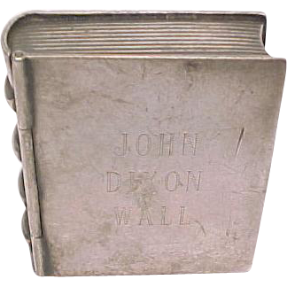 Antique Sterling Silver Tiffany & Co Keepsake BOOK Box ca 1892 Antique Sterling Silver Tiffany & Co Keepsake BOOK Box ca 1892