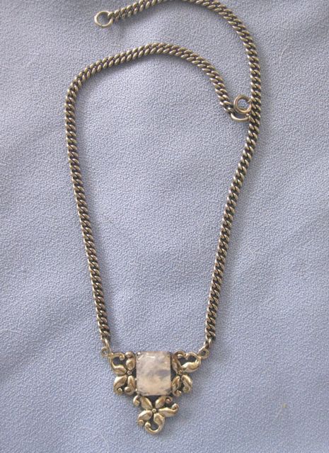 Sterling Rutilated Quartz Flowery Necklace Sterling Rutilated Quartz Flowery Necklace
