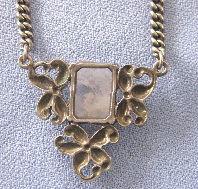 Sterling Rutilated Quartz Flowery Necklace Sterling Rutilated Quartz Flowery Necklace