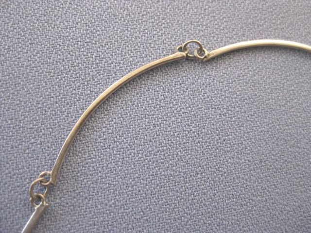 Mexican Sterling Dangling Bib Necklace Mexican Sterling Dangling Bib Necklace