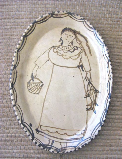 Large Oval Mexican Michoacan Platter Large Oval Mexican Michoacan Platter