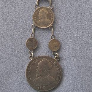 Antique Panama Coin Watch Fob Antique Panama Coin Watch Fob