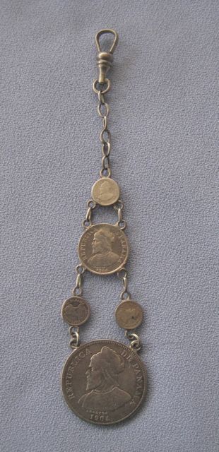 Antique Panama Coin Watch Fob Antique Panama Coin Watch Fob