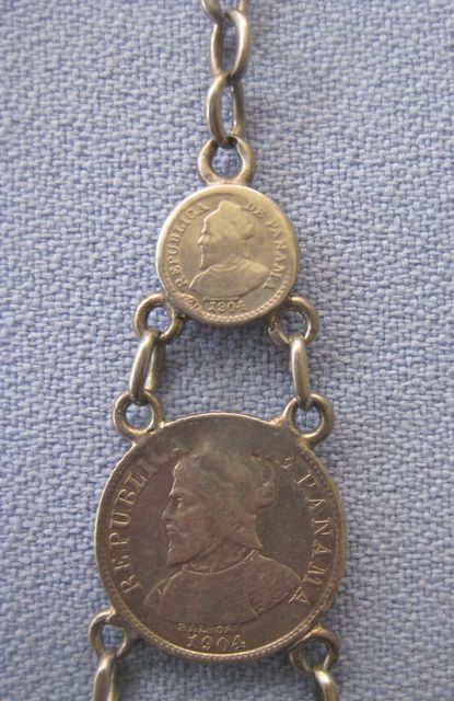 Antique Panama Coin Watch Fob Antique Panama Coin Watch Fob