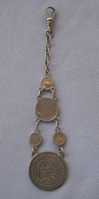 Antique Panama Coin Watch Fob Antique Panama Coin Watch Fob