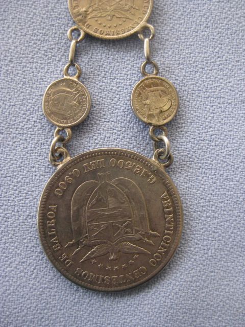 Antique Panama Coin Watch Fob Antique Panama Coin Watch Fob