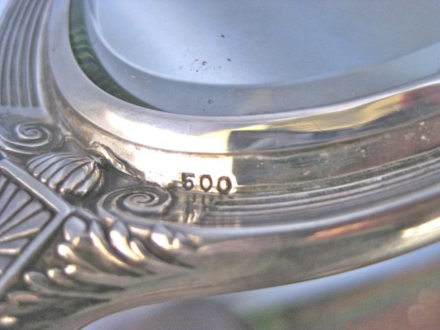 DECO Era Sterling Long Handle Hand Mirror DECO Era Sterling Long Handle Hand Mirror