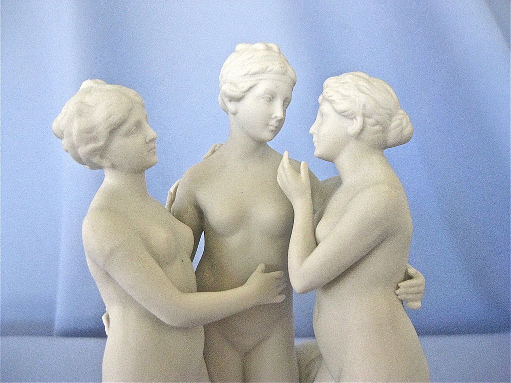 Old Bisque THREE GRACES Figurine -Signed Old Bisque THREE GRACES Figurine -Signed
