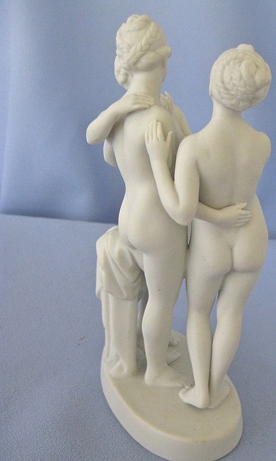 Old Bisque THREE GRACES Figurine -Signed Old Bisque THREE GRACES Figurine -Signed