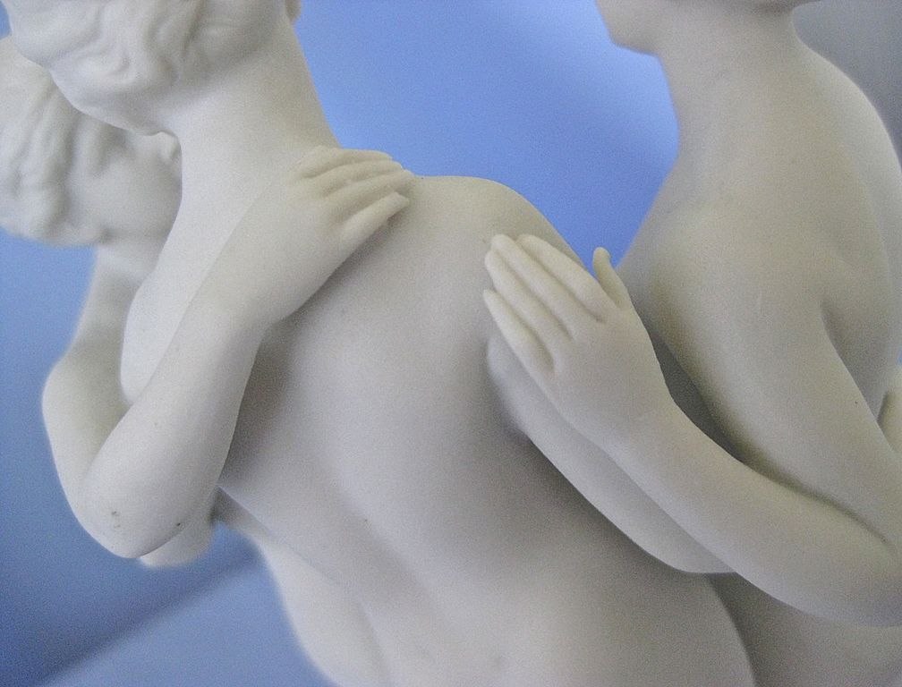 Old Bisque THREE GRACES Figurine -Signed Old Bisque THREE GRACES Figurine -Signed