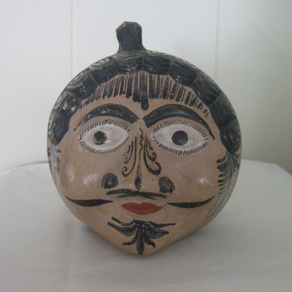 Old Mexican Tonala FACE Pottery Bank Old Mexican Tonala FACE Pottery Bank