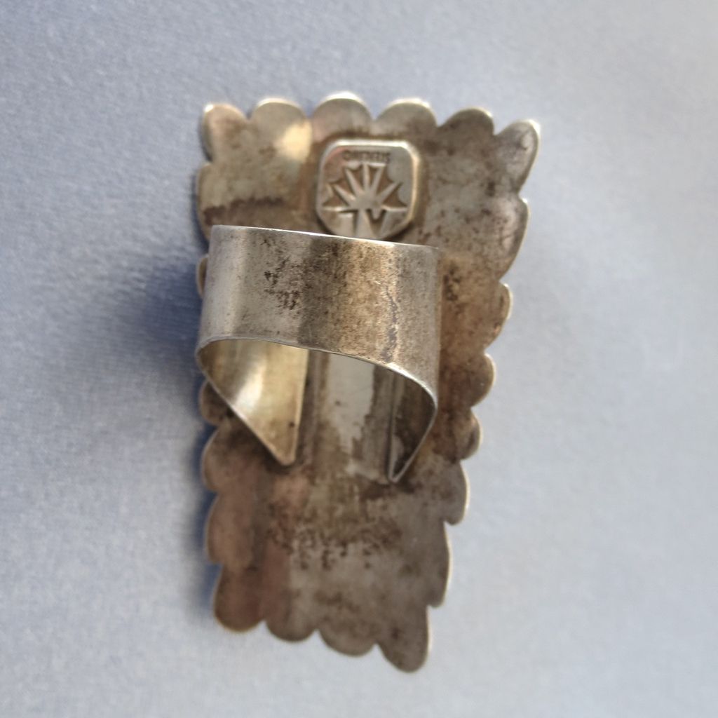 Xtra Large NAVAJO Modernist Sterling Black Onyx Ring Xtra Large NAVAJO Modernist Sterling Black Onyx Ring