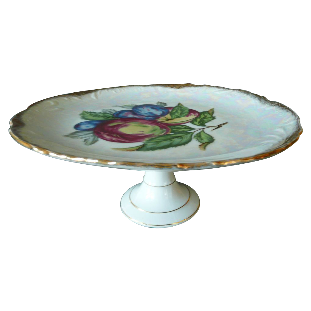 Vintage Lustre Ware Small Cake or Torte Plate By Lipper And Mann Vintage Lustre Ware Small Cake or Torte Plate By Lipper And Mann