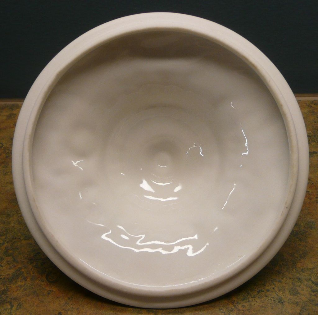 Lefton Handpainted Bisque Candy Dish With Floral Relief Lefton Handpainted Bisque Candy Dish With Floral Relief