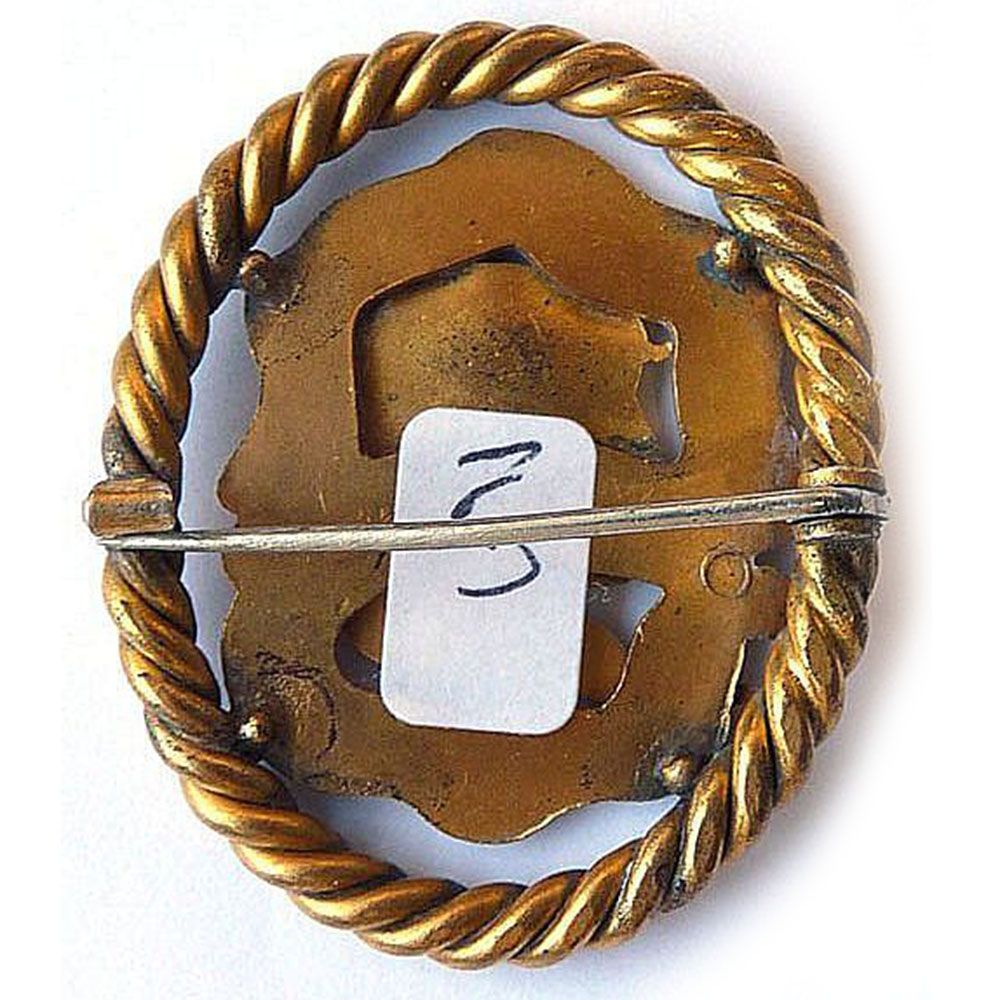 Large Antique Art Nouveau Brass Face of Woman Brooch - Circa 1900 Large Antique Art Nouveau Brass Face of Woman Brooch - Circa 1900