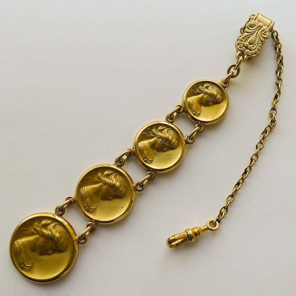 Watch Chain & Fob - Magnificent Antique gold Filled Art Nouveau - Circa 1900 Watch Chain & Fob - Magnificent Antique gold Filled Art Nouveau - Circa 1900