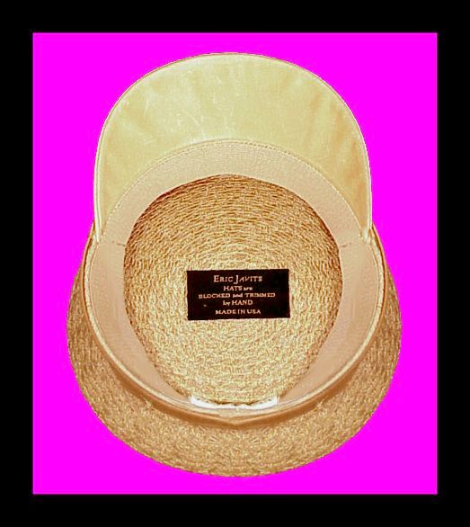 ERIC JAVITS Hand Blocked Leather Trimmed Squishee Hat Vintage 1990s ERIC JAVITS Hand Blocked Leather Trimmed Squishee Hat Vintage 1990s