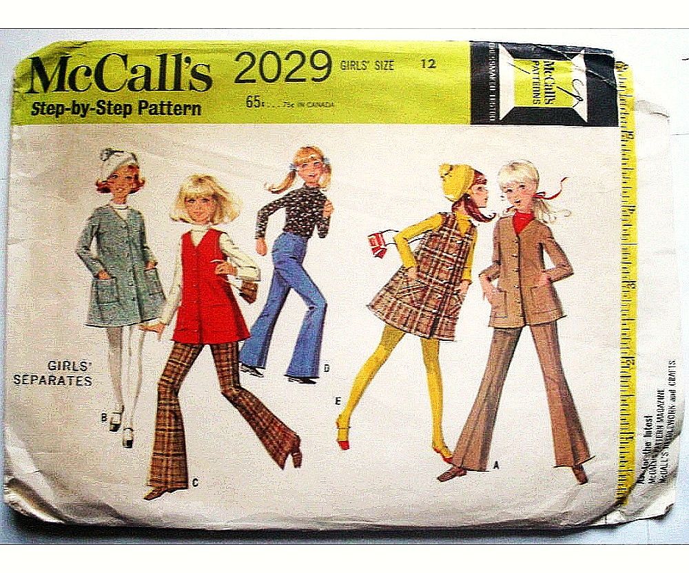 Vintage 1960s Pattern McCalls 2029 Girls Separates Size 12 Uncut Vintage 1960s Pattern McCalls 2029 Girls Separates Size 12 Uncut