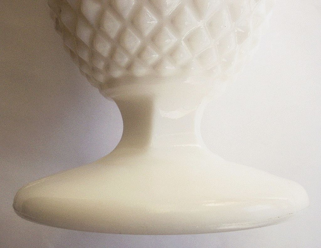 Pressed Glass Spooner Sawtooth Pattern Milk Glass Pressed Glass Spooner Sawtooth Pattern Milk Glass