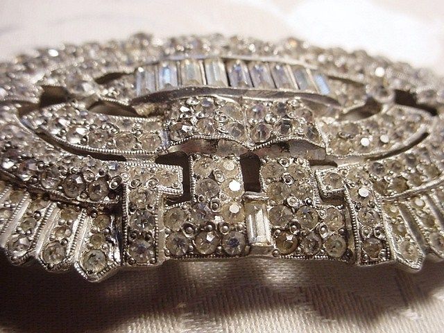 Huge Art Deco Rhinestone Brooch Huge Art Deco Rhinestone Brooch