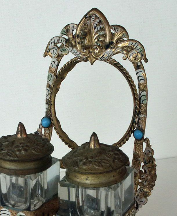 Antique Pocketwatch Holder and Inkwell Antique Pocketwatch Holder and Inkwell