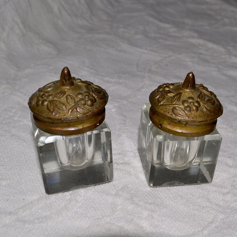 Antique Pocketwatch Holder and Inkwell Antique Pocketwatch Holder and Inkwell