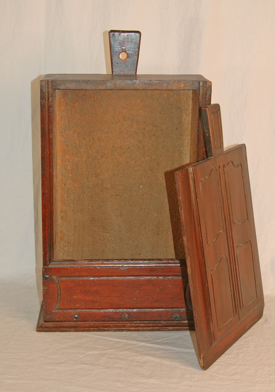 Early 19th Century French Slide Lid Wall Box in Walnut Early 19th Century French Slide Lid Wall Box in Walnut