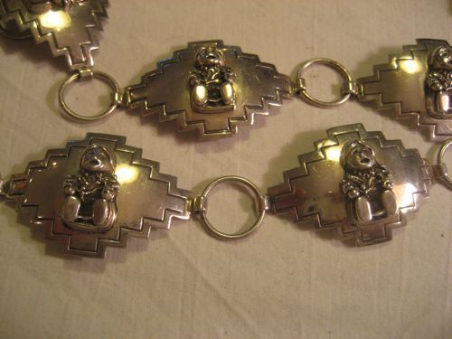 Sterling Silver Storyteller Concho & Necklace & Bracelet Sterling Silver Storyteller Concho & Necklace & Bracelet